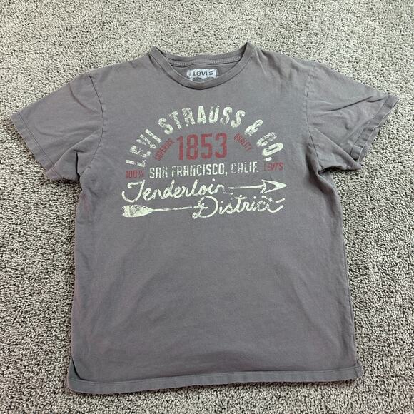 Levis Shirt Womens Large Brown White California Tenderloin District Ladies - Picture 2 of 11